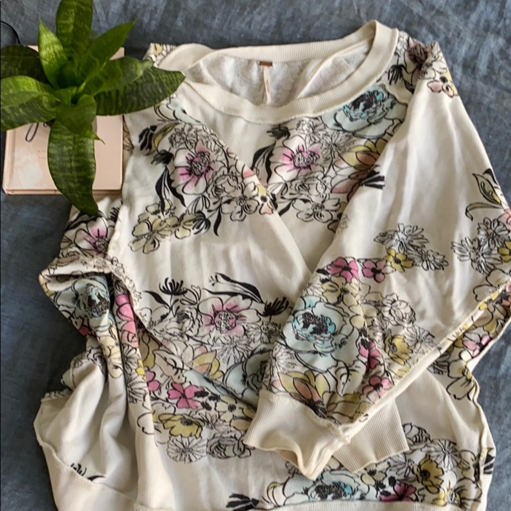 Free people floral sweater